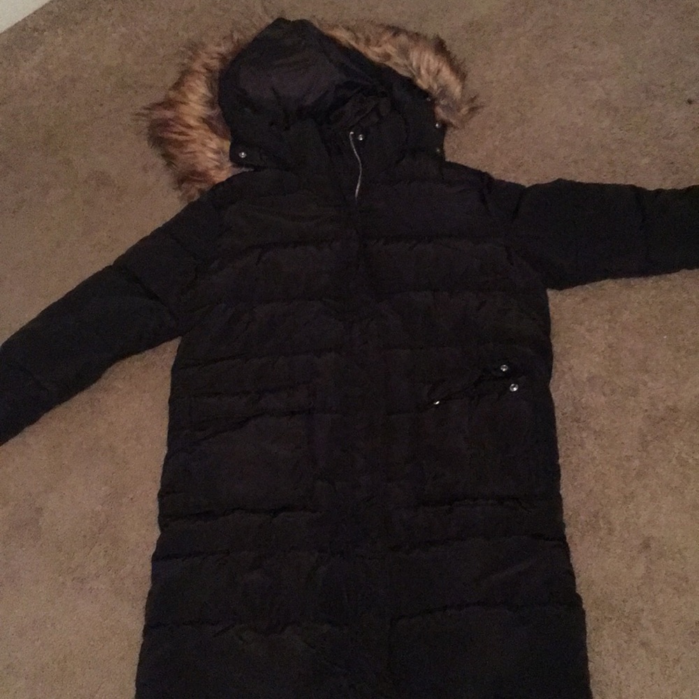 Black Longline Padded Coat